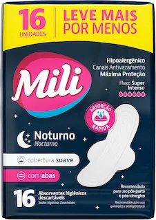absorvente mili noturno