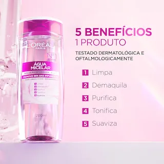 agua micelar l'oreal 5em1