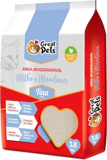 areia biodegradavel great pets