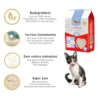 areia biodegradavel great pets