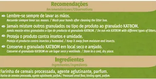 areia higienica katbom