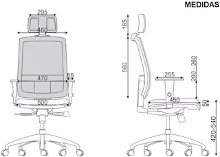 cadeira presidente plaxmetal brizza