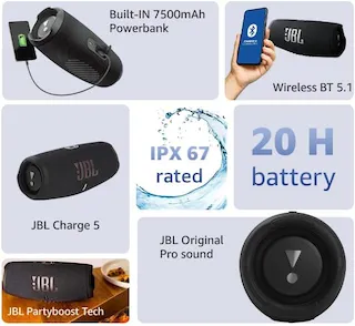 caixa de som jbl charge 5