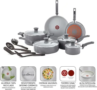 jogo panelas tefal recycled