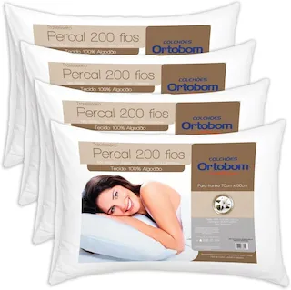 kit 4 travesseiros ortobom