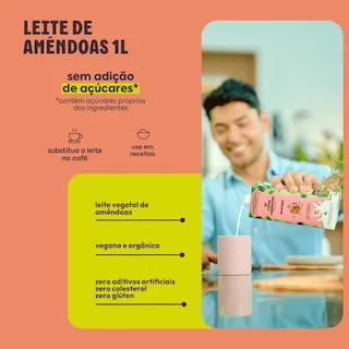 leite vegetal a tal amendoa