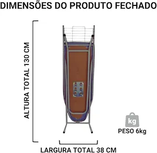 mesa de passar utilaco prata