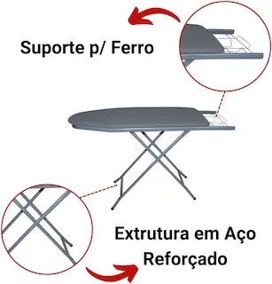 mesa de passar utilaco prata