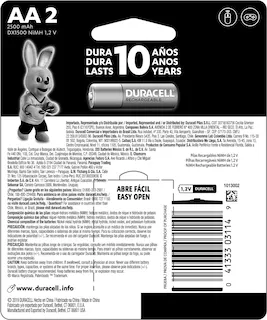 pilha aa duracell 2500