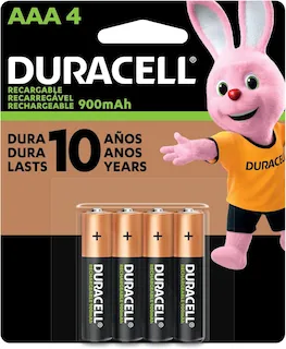 pilha aaa duracell rechx4